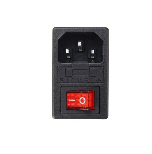 AC-01 Socket 3 Pin AC Power Socket With Indicator Switch and Fuse Connector Socket