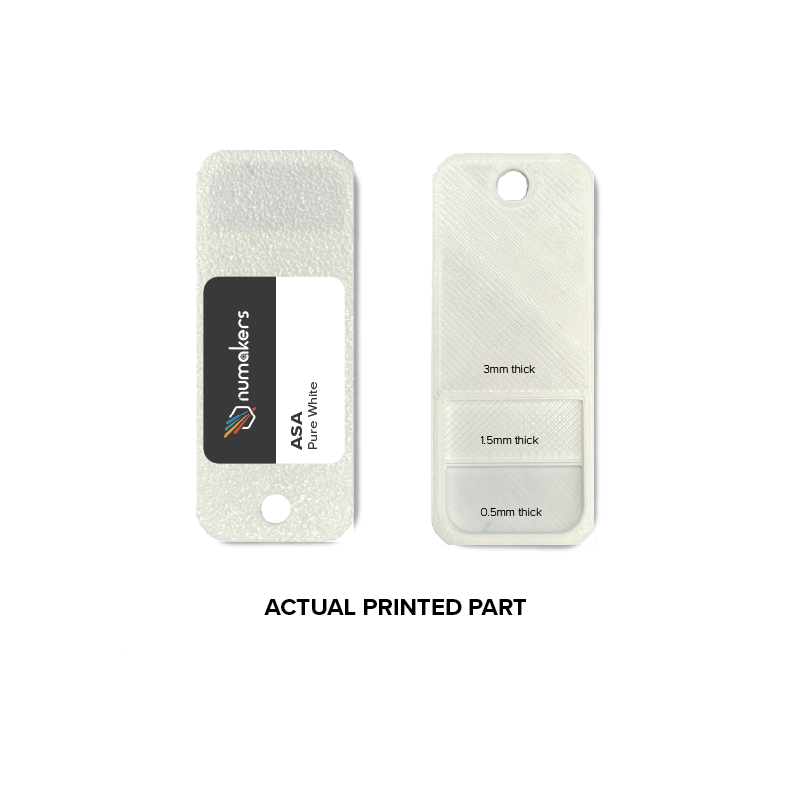 Numakers ASA Filament- Pure White - 1.75 mm / 1 kg