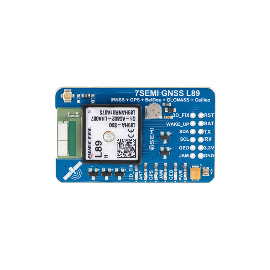 7Semi L89HA Breakout Multi-GNSS engines for GPS, IRNSS, GLONASS, BeiDou, Galileo and QZSS