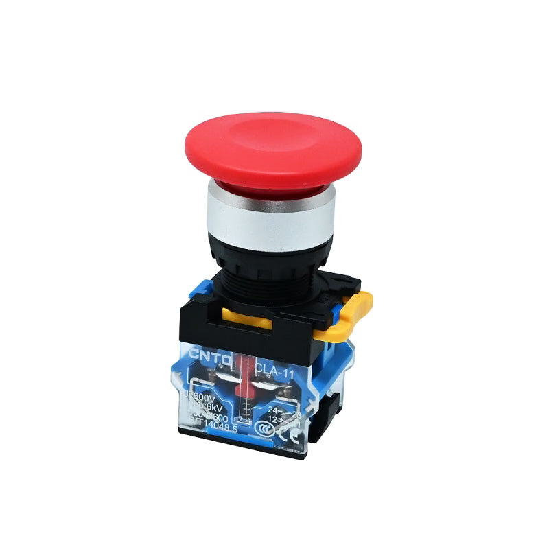 CNTD-CLA38-11M40L-R (CLA-11)-10A 220V AC/DC 40mm Mushroom Self Reset Pushbutton Switch (Red)