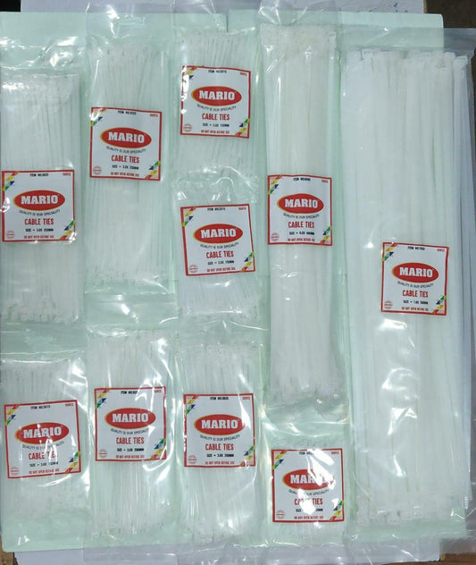 Mario 3.0x250 Cable Tie White (Pack of 100)
