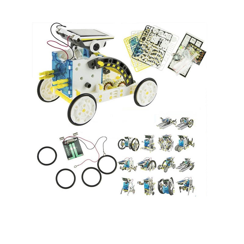 DIY 14 in 1 Educational Solar Transformers Robot Kit Toy