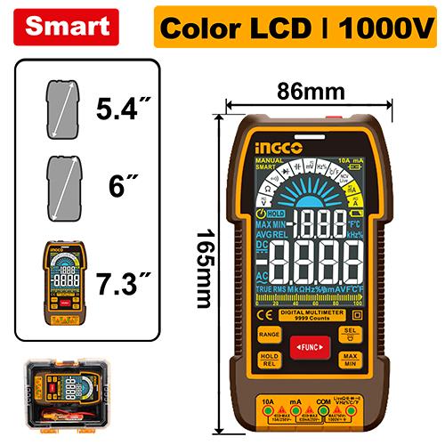 INGCO DM110004 1000V 9999 Count Digital Multimeter