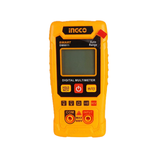 INGCO DM6011 Smart Auto Range Digital Multimeter High Precision Voltage, Current, Resistance Tester | Portable, Durable & Easy-to-Use