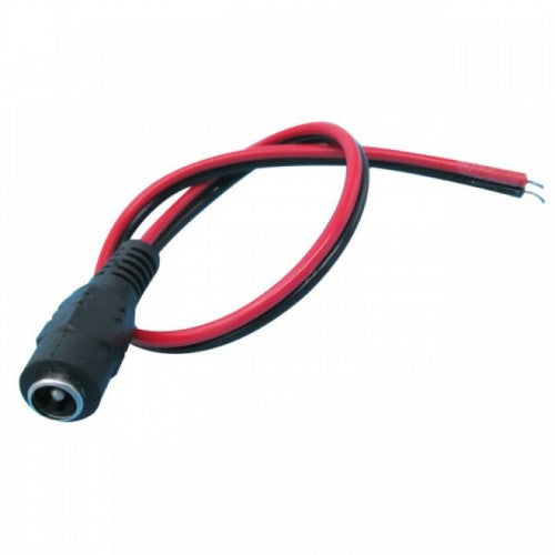 DC Jack Female Power Connector With Black & Red Wire 5.5×2.5mm
