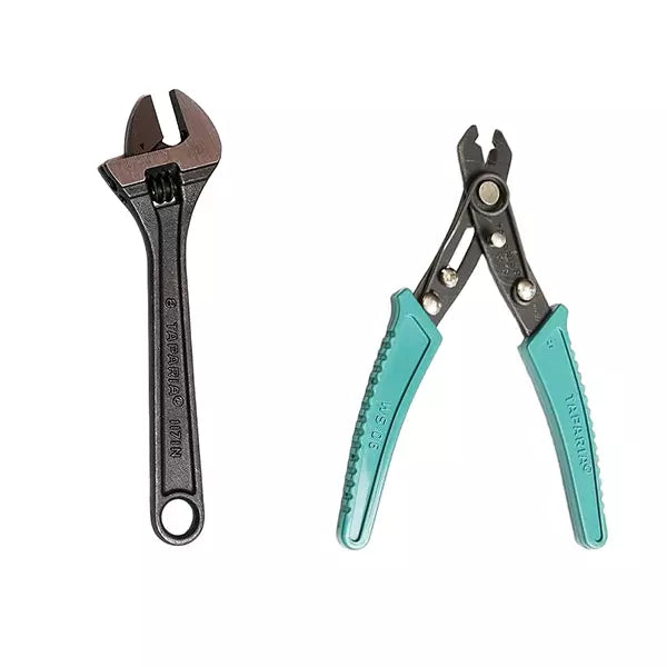 Taparia 1171PF Adjustable Spanner & WS06 Wire Stripper Tool Kit (TK003) (Pck of 2)
