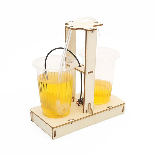 DIY Drinking Fountain STEM Kit DIY Water Dispenser Puzzle Pack STEM Toy Science Education Set for School Projects Educational Kids Learning Wooden Toy (M-18)