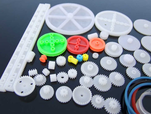 43PCS/lot Plastic Gears Kits Plastic Gears Spindle Gear Worm Material Package DIY Handmade Craft Car Model Accessories