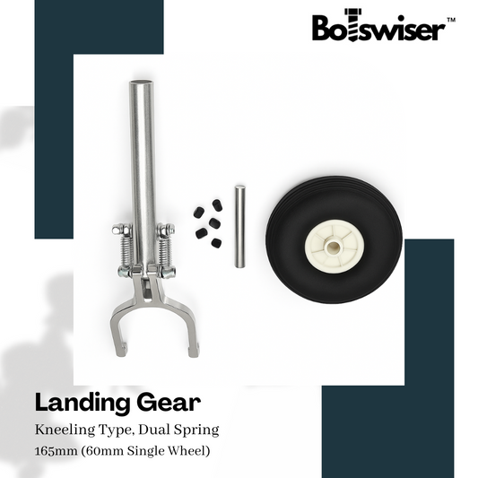 165mm Kneeling Type Spring Landing Gear For RC Airplane Gear with 60mm Wheel
