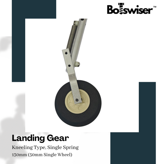 130mm Kneeling Type Spring Landing Gear For RC Airplane Gear with 50mm Wheel