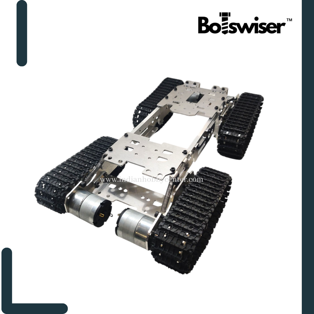 DIY 4WD CNC Metal Tank Chassis ATV Robot Track Tank Suspension Obstacle Crossing Crawler 4×4 (UNASSEMBLED)
