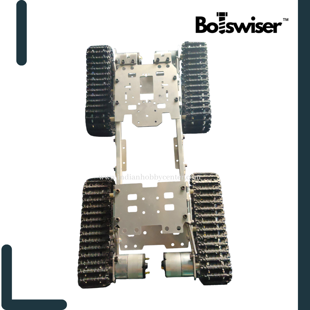 DIY 4WD CNC Metal Tank Chassis ATV Robot Track Tank Suspension Obstacle Crossing Crawler 4×4 (UNASSEMBLED)