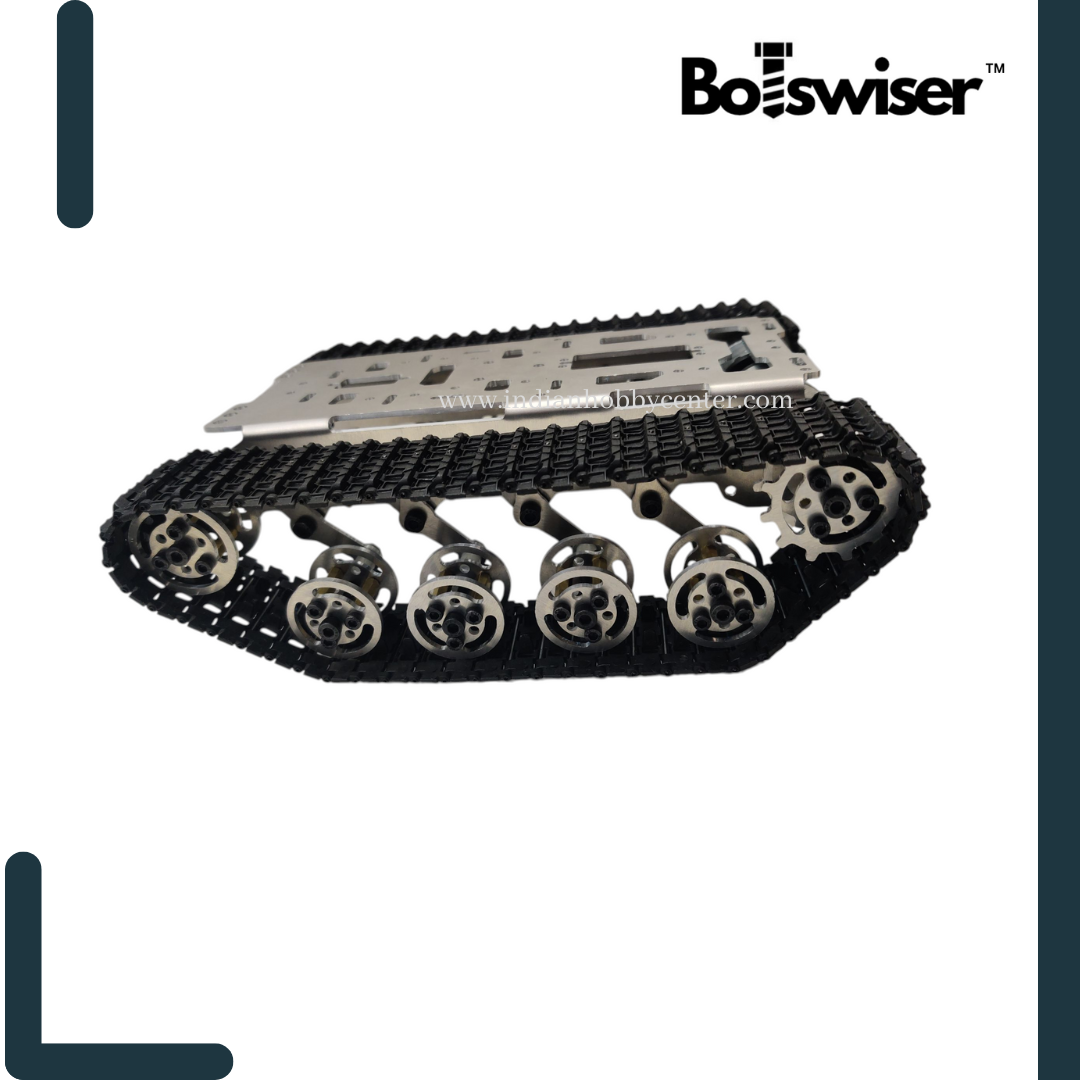 DIY CNC Metal Tank Chassis Obstacle Crossing Crawler with Shock Absorption (UNASSEMBLED)
