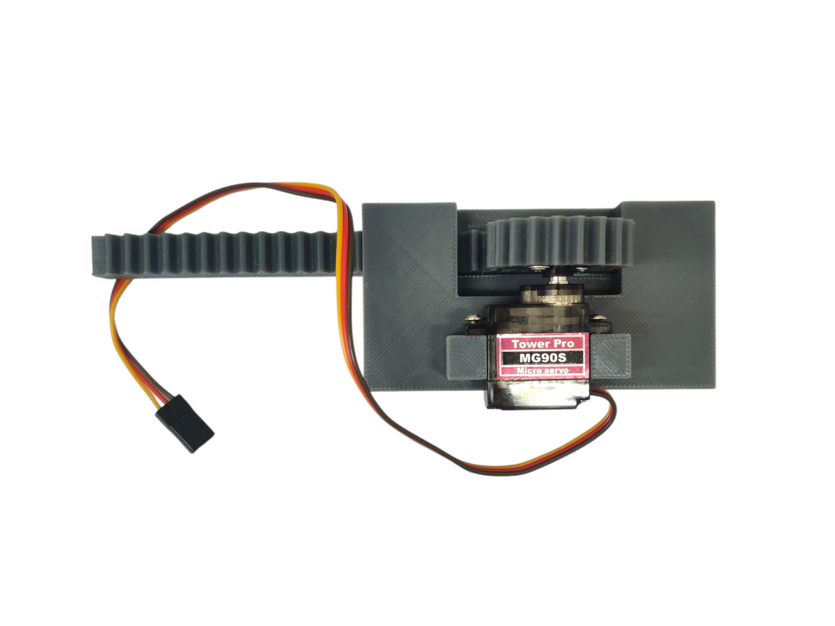 Rack and Gear Linear Slide with MG90 All Metal Gear Servo