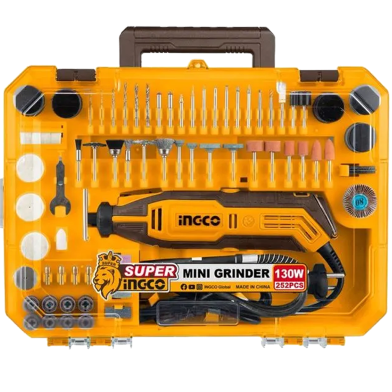 INGCO MG133281 130W Mini Grinder with 252pcs Accessories Kit