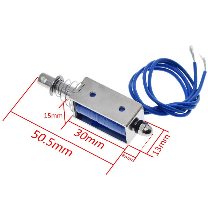JF-0530B DC 12V 1A 10mm 5N Push-Pull Solenoid Electromagnet