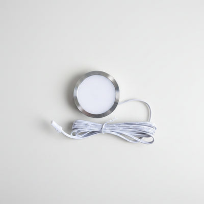 LED Puck Light 2W 12V 3000K Warm White Light (60X8mm, Silver Shell)