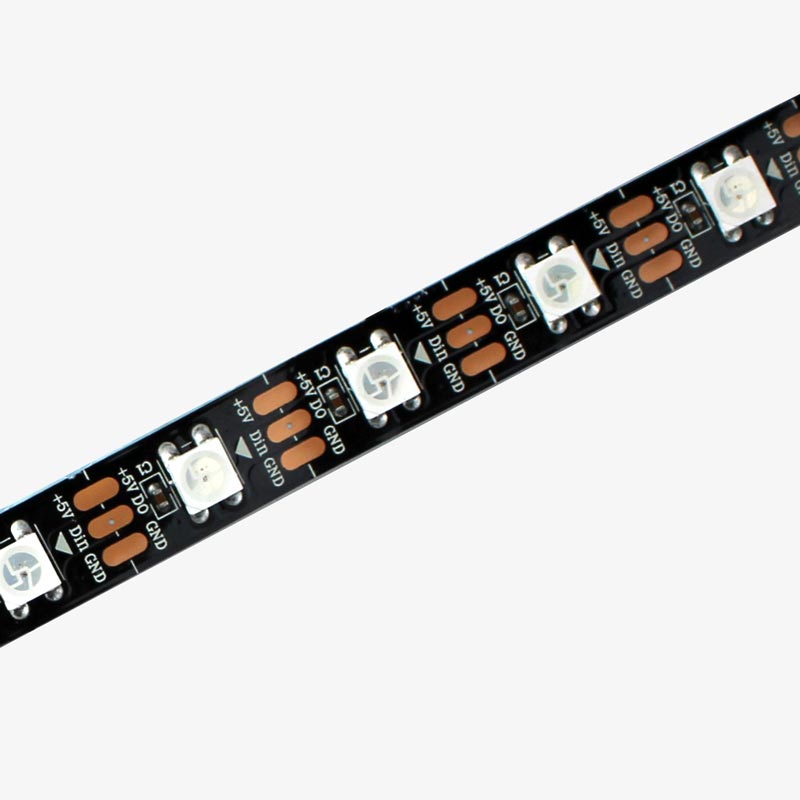 5 Meter 5v WS2812 60LED’s/Mtr. 5050 Addressable RGB IP20 LED Strip Light