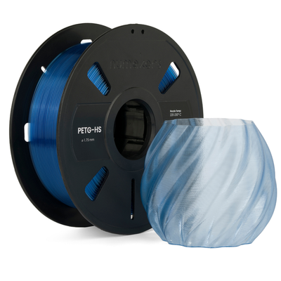 Numakers PETG Translucent Filament – Ice Blue – 1.75 mm / 1 kg