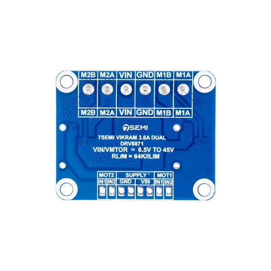 7Semi Vikram-453R6D 45V 3.6A DRV8871 Dual Channel Motor Driver (2 Channel)