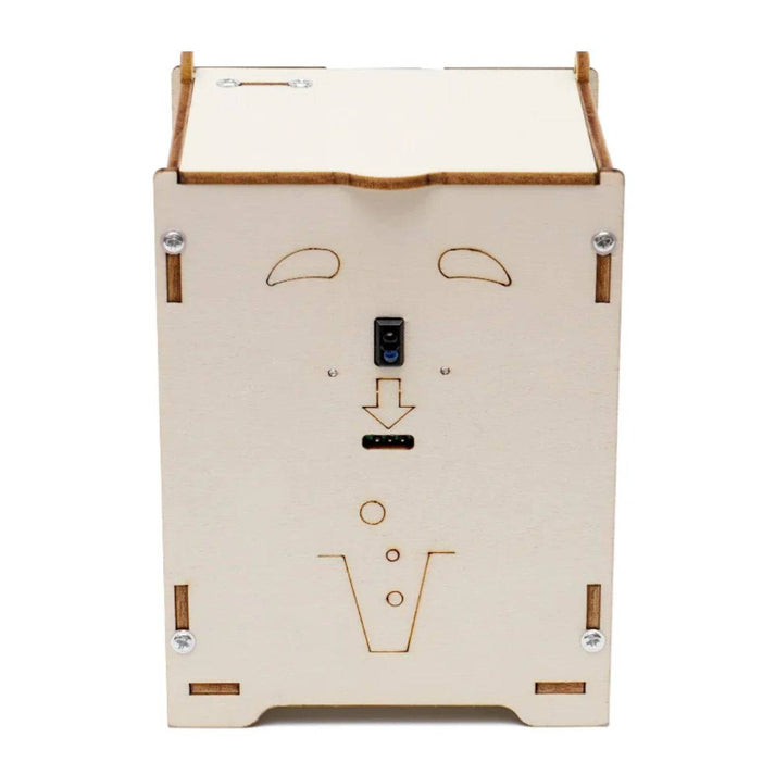 DIY Smart Trash Can STEM Kit Wooden DIY Automatic Dustbin Infrared Induction Kit for Kids (HA-A01)