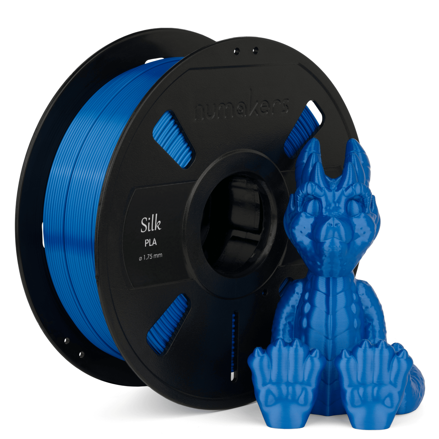 Numakers PLA Silk Filament – Blue – 1.75 mm / 1 kg