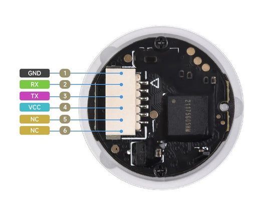 Waveshare Round 2D Barcode/QR code Reader Scanner Module, With LED Indicator