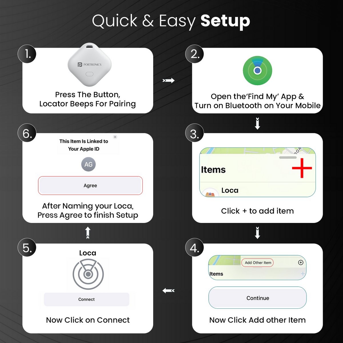 Portronics POR 3259 LOCA Item Finder with Upto 1 Year Battery Life, Bluetooth Tracker,MFi Certified, Item Locater for Keys, Wallets, Luggage, Gadgets etc,Only iOS Compatible with Apple Find My App