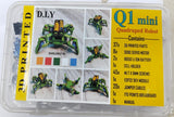 DIY Q1 Mini Quadruped Robot with 3D Printed Parts (White)