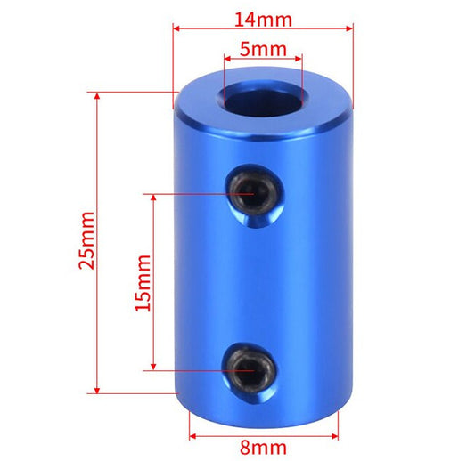 5-8mm Blue Aluminum Coupler Alloy Coupling 5x8MM for 3D Printers and CNC Machines