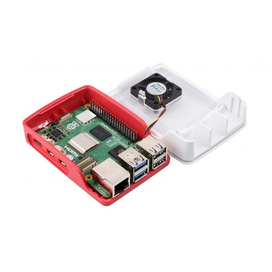 Official Raspberry Pi 5 Case with Fan Red & White