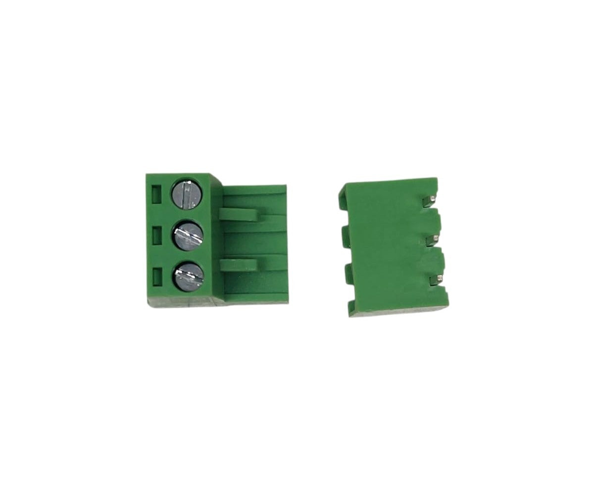 3 Pin Right Angle Male Female Plug-in Screw Terminal Block Connector PBT (1 Pair)