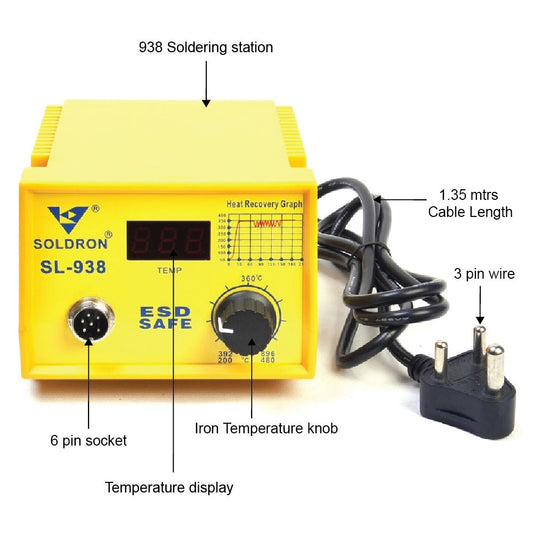 SOLDRON SL 938 Temperature Controlled Soldering Station with Sleep Mode