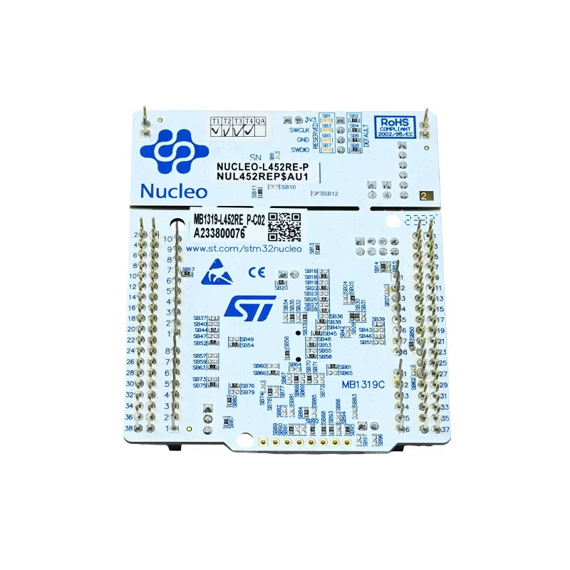 STMICROELECTRONICS NUCLEO-L452RE-P Development Board, Nucleo, STM32 MCUS, Arduino Uno Compatible, On-Board Programmer