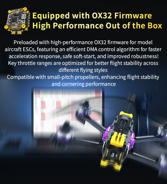 SpeedyBee F405 V5 OX32 55A 30x30 Model Aircraft FC & ESC Stack (Standard Edition)