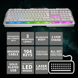 Zebeonics Transformer White + Silver Premium Gaming Keyboard & Mouse Combo