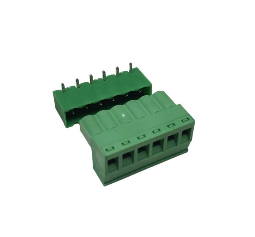 6 Pin Male & Female Plug-in Screw Terminal Block Connector PBT (1 Pair)