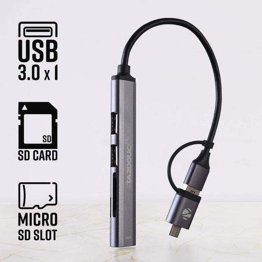 ZEBRONICS ZEB-TA200UC Pro - 5 in 1 USB / Type C Multiport Hub