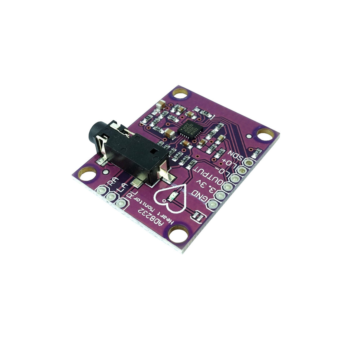 Heart Rate Monitor Kit with AD8232 ECG Sensor Module Kit