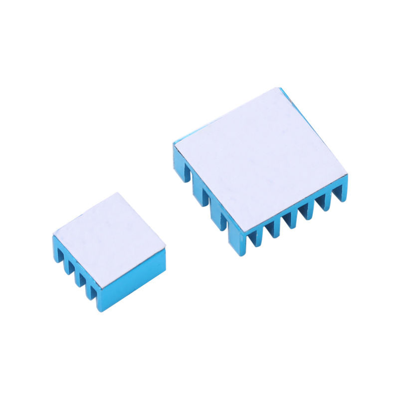 Aluminum Heat Sink Set Blue for Official Raspberry Pi 2 in 1