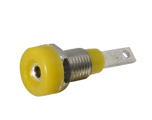 2mm Banana Socket Female Panel Mount Type - Yellow