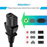 Computer Power Cable Cord for Desktops PC Printers Monitor SMPS IEC Mains Cable 1.5 Meter