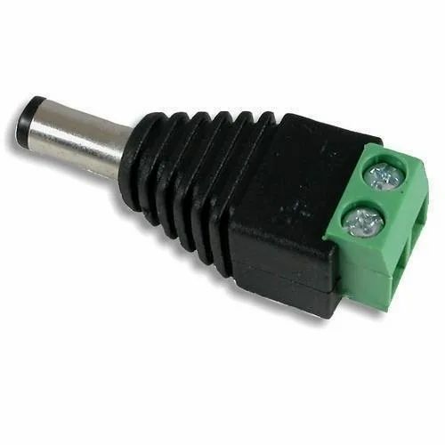 DC Power Jack Male Connector with 2 Pin Screw Terminal PBT