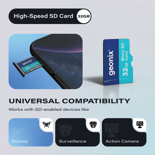 32GB Geonix Micro SD Card Class V30 150MB/s Memory Card for Drone
