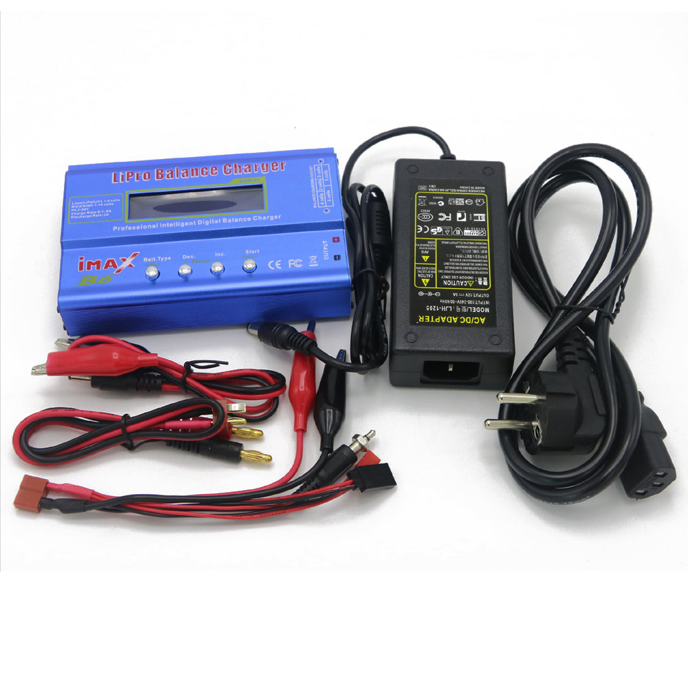 IMAX B6 80W 6A Professional Li-ion / Polymer Balance Charger / Discharger 1-6 Cells with DC 5A 12V 60W AC ADAPTER