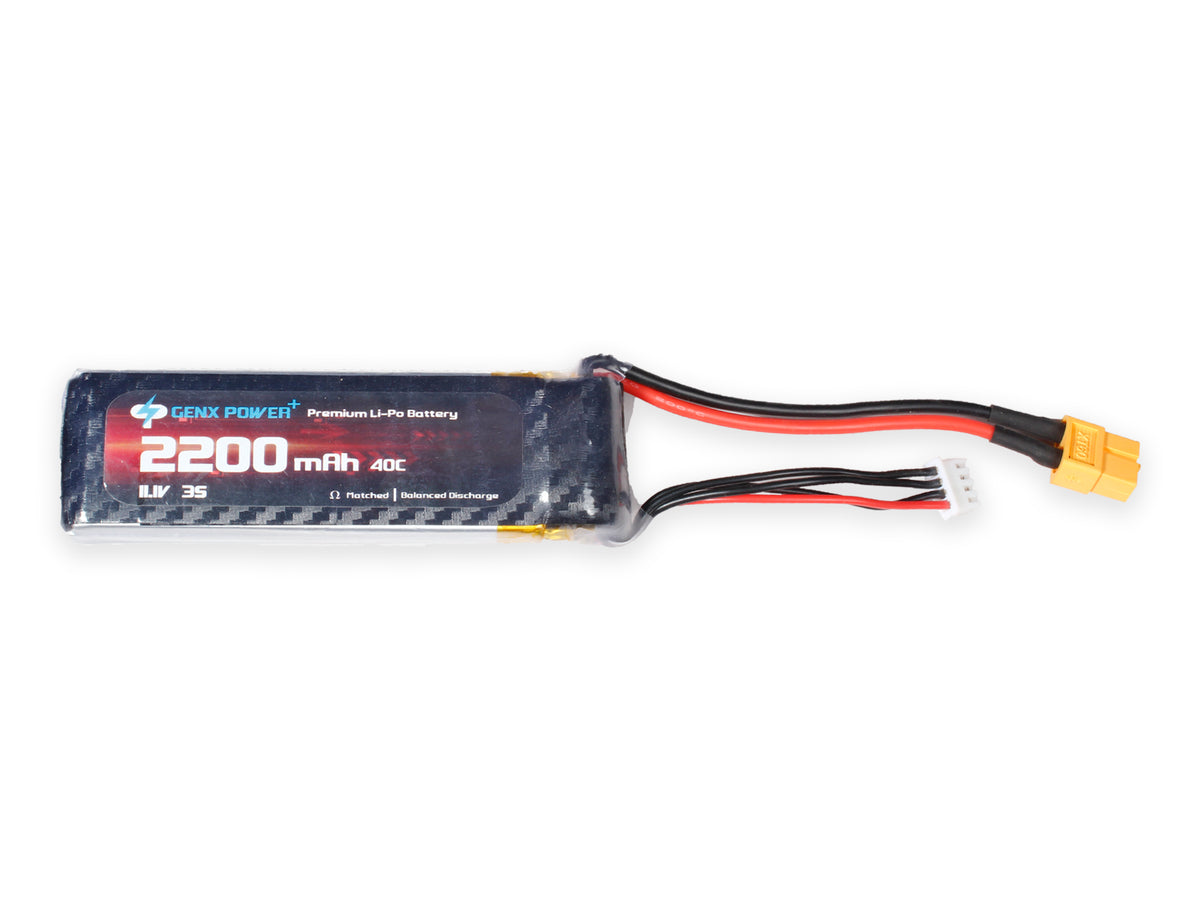 GenX 11.1V 3S 2200mAh 40C / 80C Premium Lipo Lithium Polymer Battery