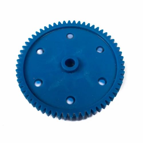 60 Teeth 65 mm Plastic Spur Pinion Gear 6mm Shaft (Blue)