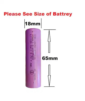 Hongli 1800mAh 18650 Rechargeable Lithium ion Battery, 3.7 V 6.66Wh Li-ion Cell (Original)