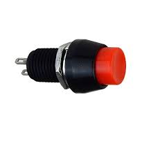 Momentary Reset Type Push Button Panel Mount 2 Pin SPST Switch PB-305 (Red)