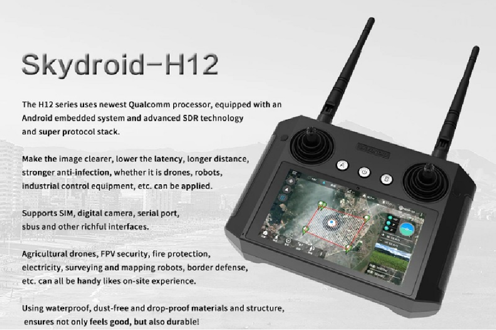 Skydroid H12 Inbuild Display Remote Control without camera